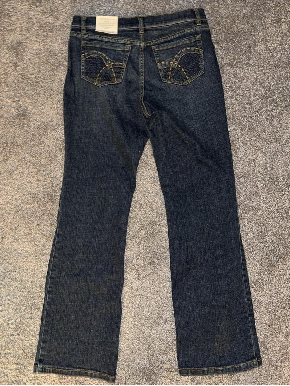 Y2K NWT deadstock Dark wash Liz Claiborne slim bootcut jeans - Picture 4 of 4